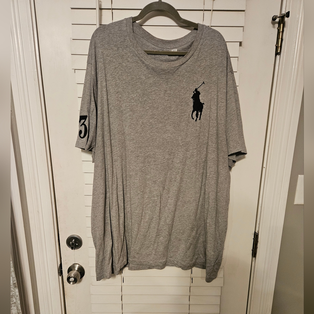 Polo by Ralph Lauren Gray Short Sleeve Tee with Iconic Logo